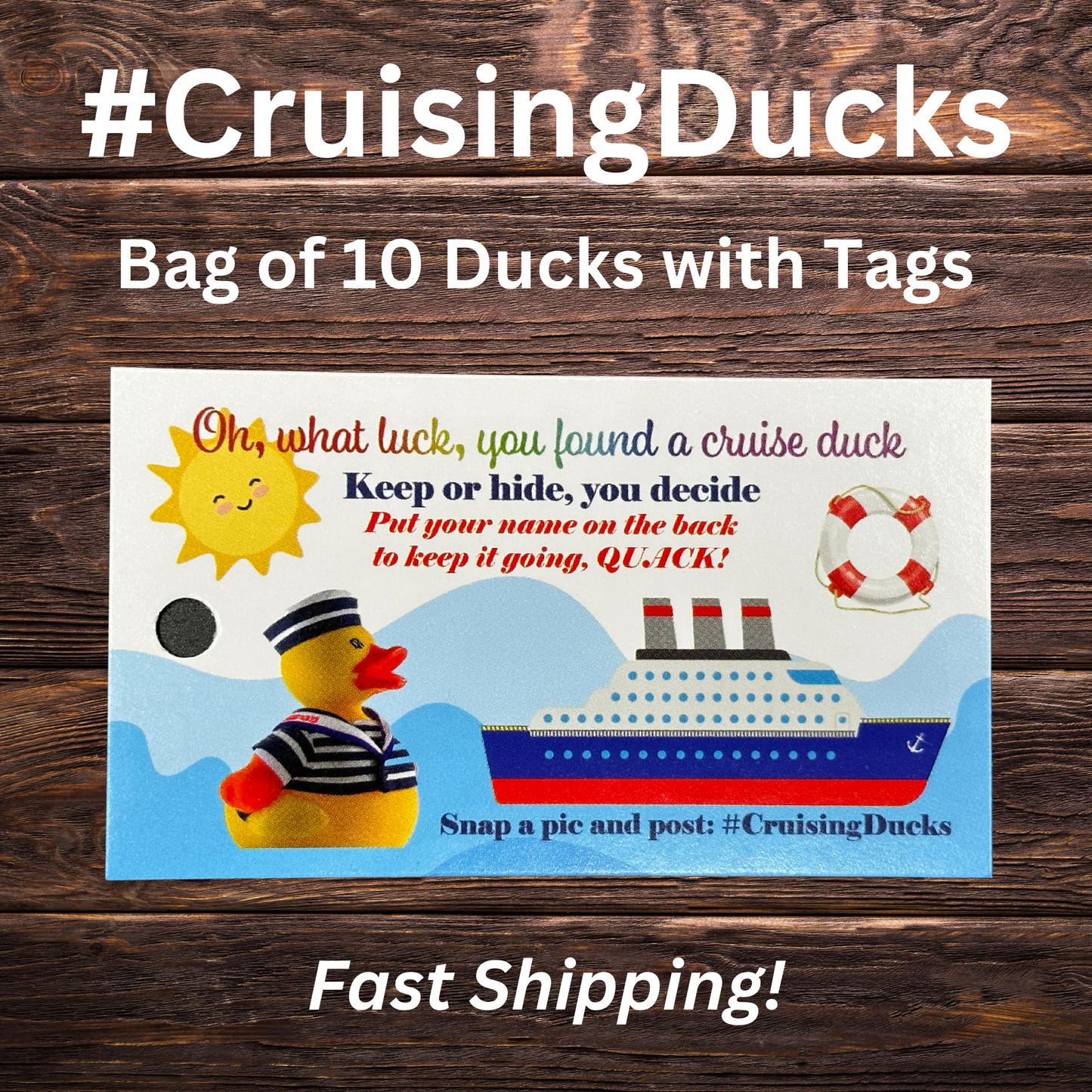 Cruising Ducks (Set of 10 Ducks & Tags)