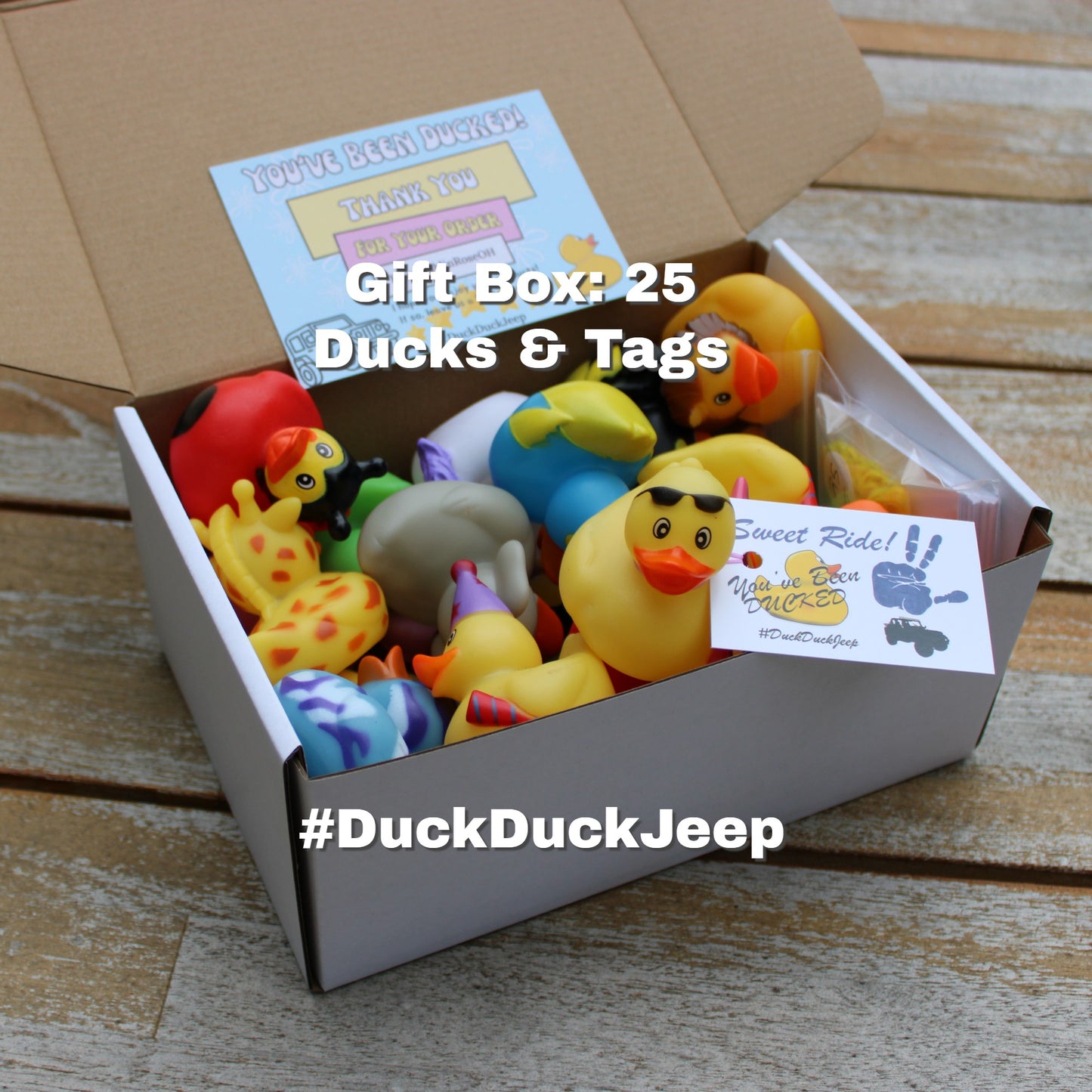 25 Ducks & Tags for #DuckDuckJeep