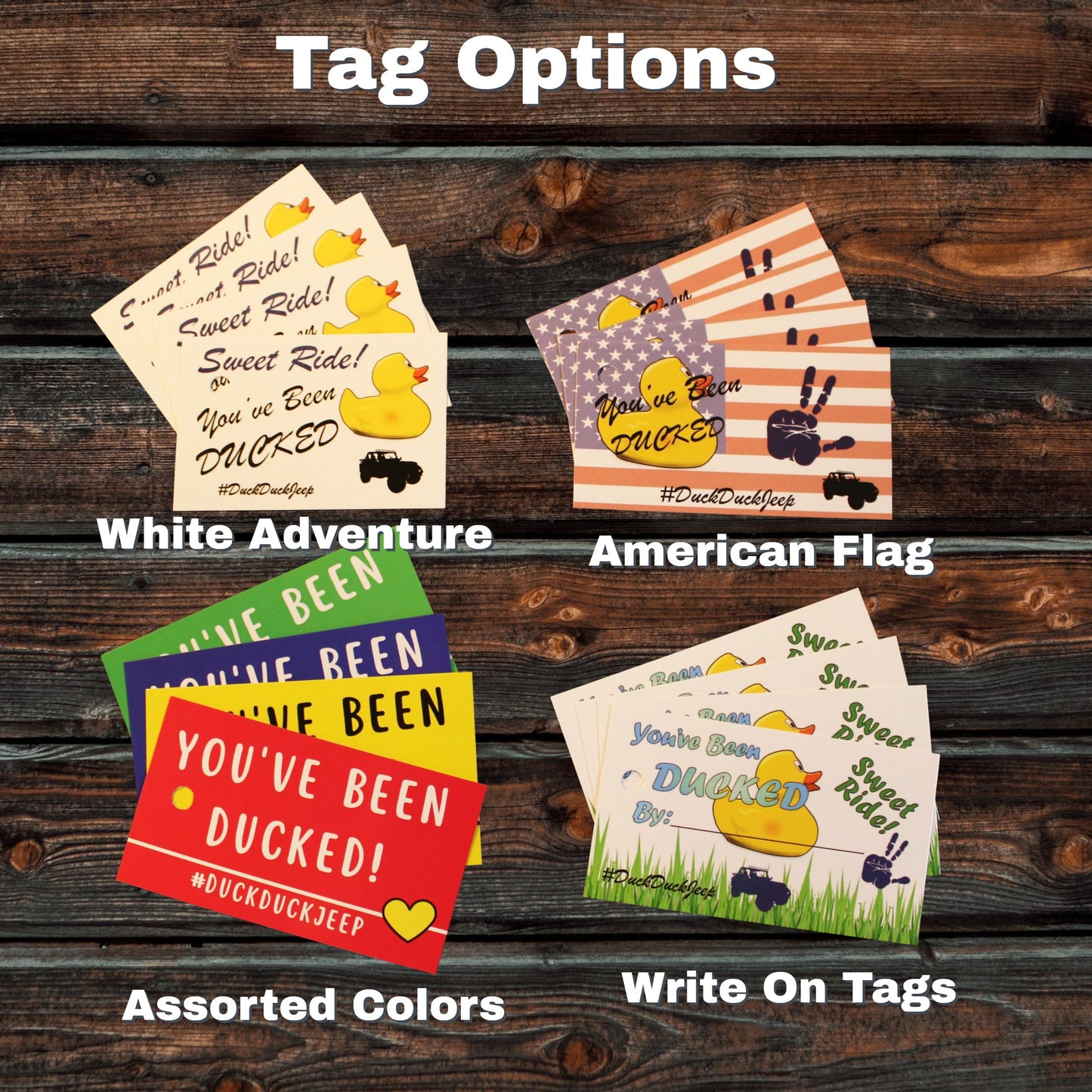 10 Ducks & Tags for #DuckDuckJeep