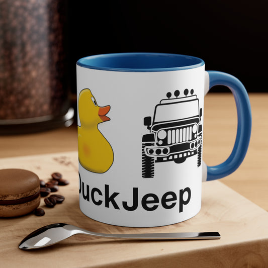 DuckDuckJeep Lovers Two-Tone Accent Coffee Mug