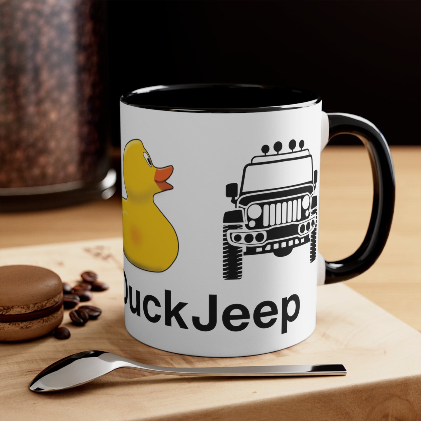 DuckDuckJeep Lovers Two-Tone Accent Coffee Mug