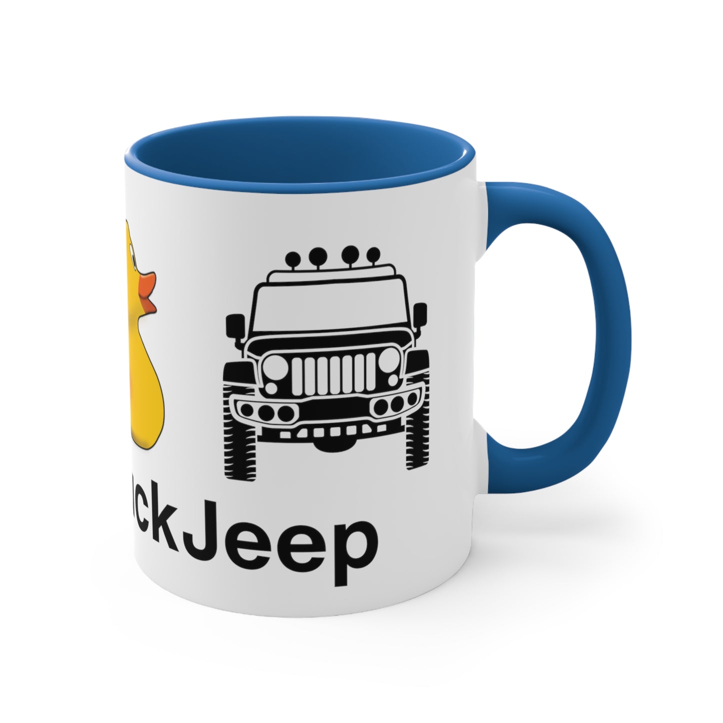 DuckDuckJeep Lovers Two-Tone Accent Coffee Mug