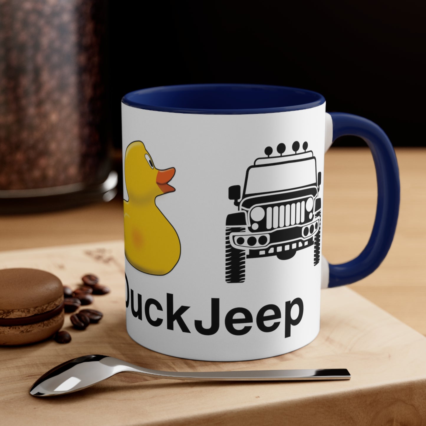 DuckDuckJeep Lovers Two-Tone Accent Coffee Mug