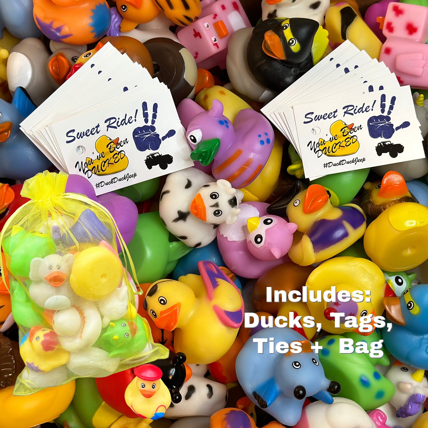 50 Ducks & Tags for #DuckDuckJeep