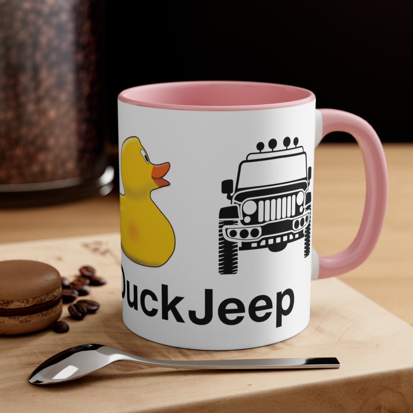 DuckDuckJeep Lovers Two-Tone Accent Coffee Mug