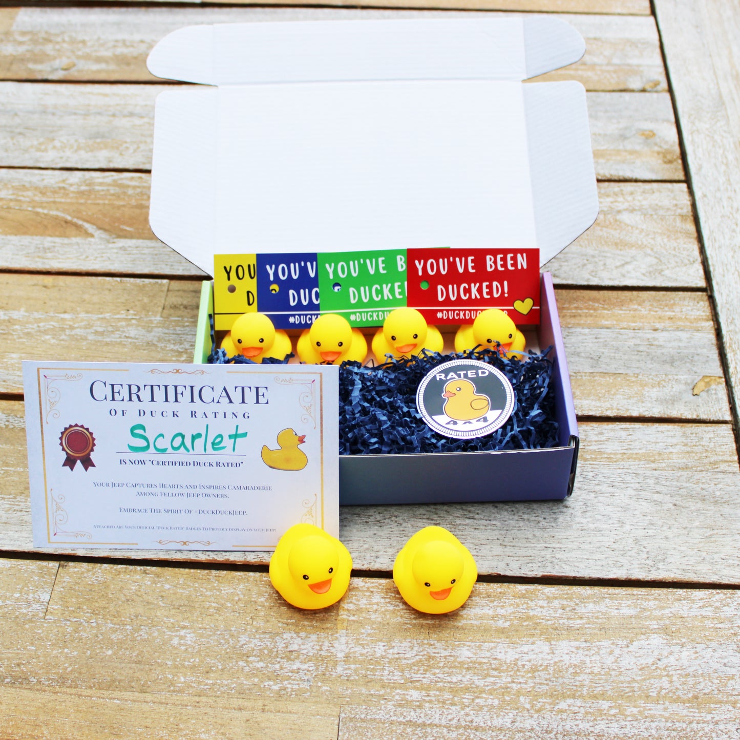 Gift Box for Jeep Owners: Duck Rated Badge