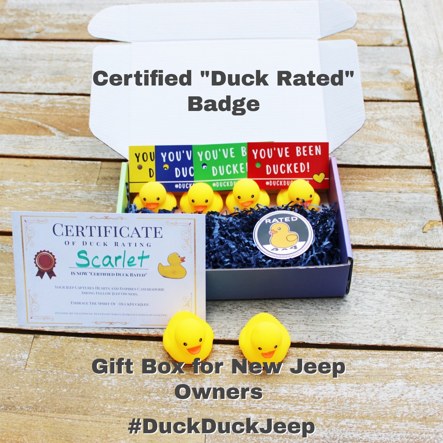 Gift Box for Jeep Owners: Duck Rated Badge