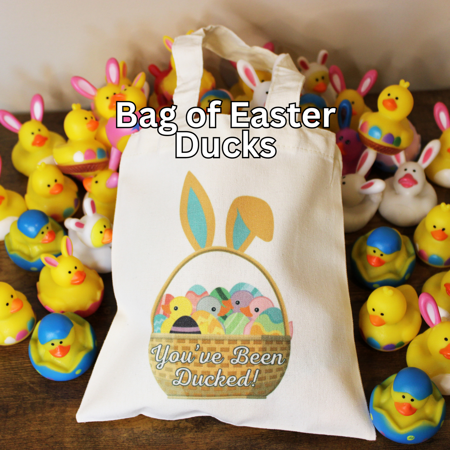 Mini Tote of 9 Easter Ducks