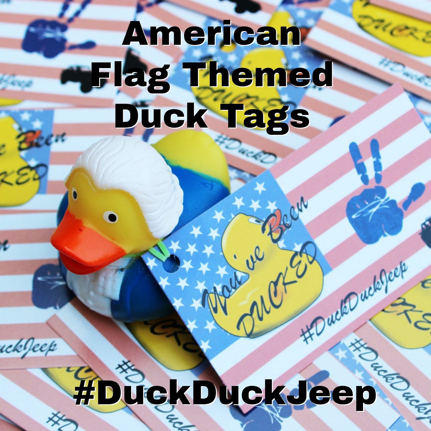 Flag Tags (25 Pack) for #DuckDuckJeep