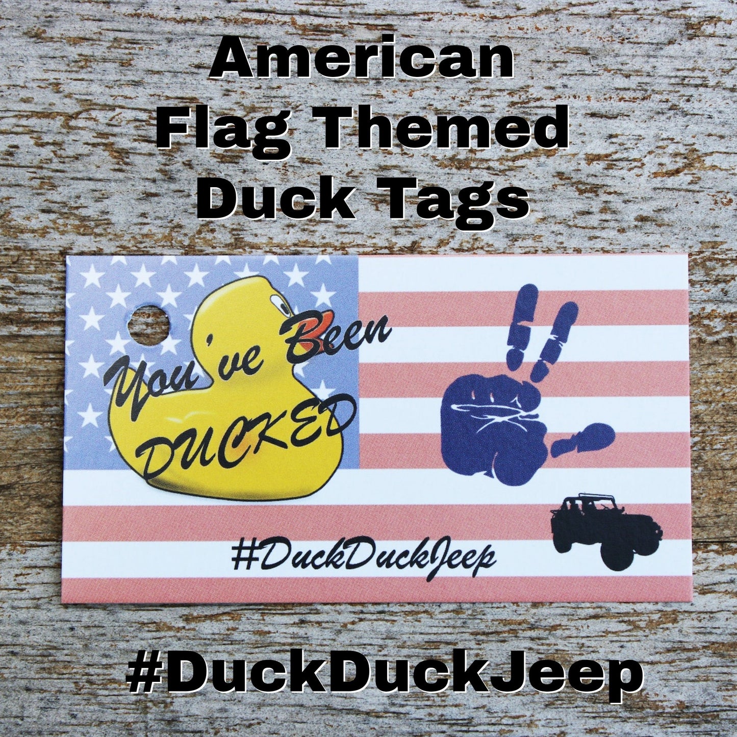 Flag Tags (100 Pack) for #DuckDuckJeep