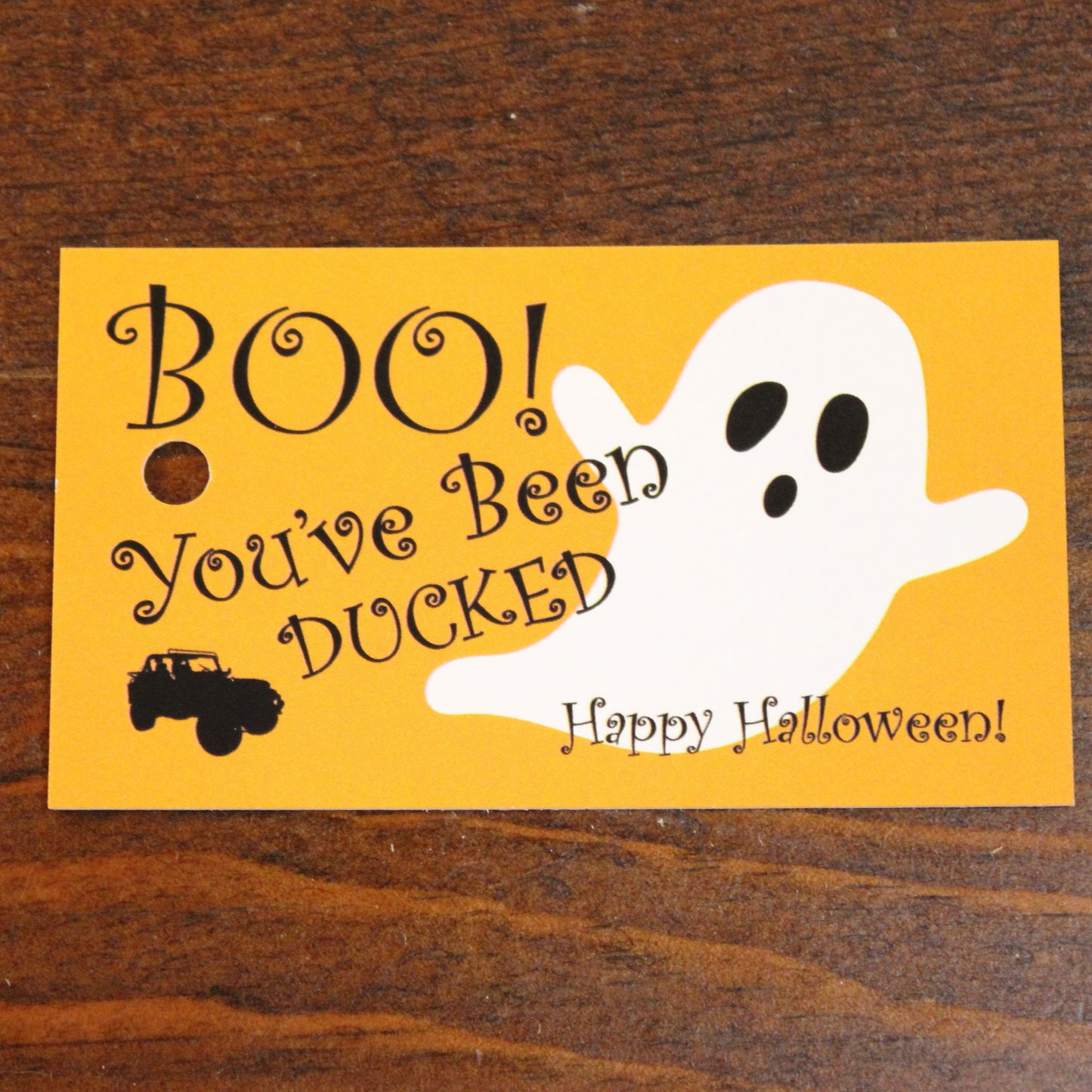 Halloween Theme "Boo" Duck Tags