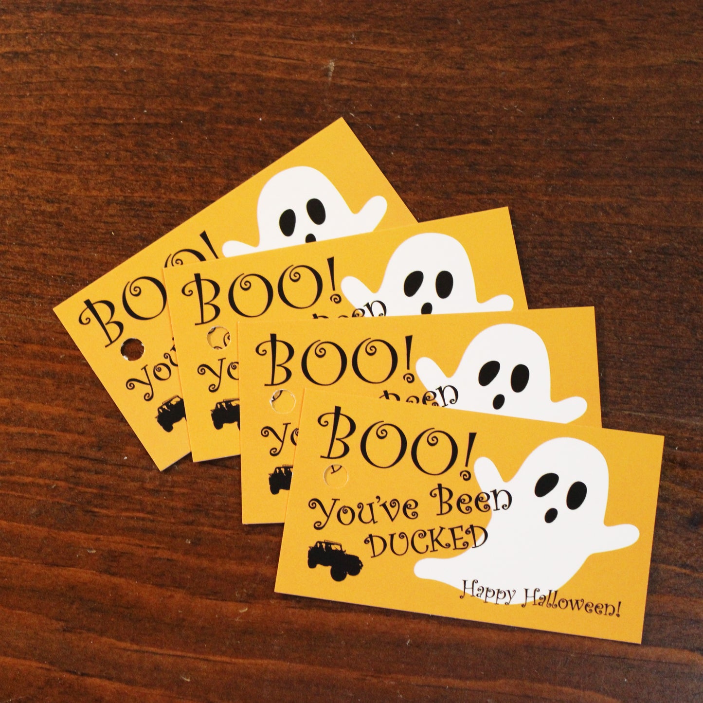 Halloween Theme "Boo" Duck Tags