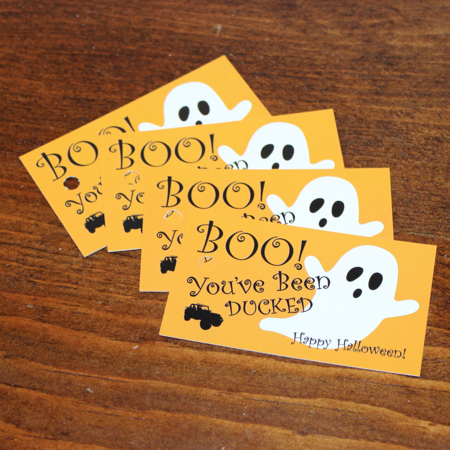 Halloween Theme "Boo" Duck Tags