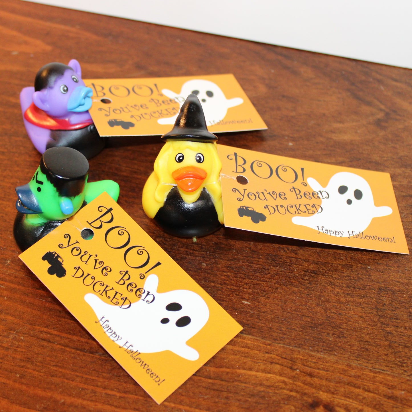 Halloween Theme "Boo" Duck Tags