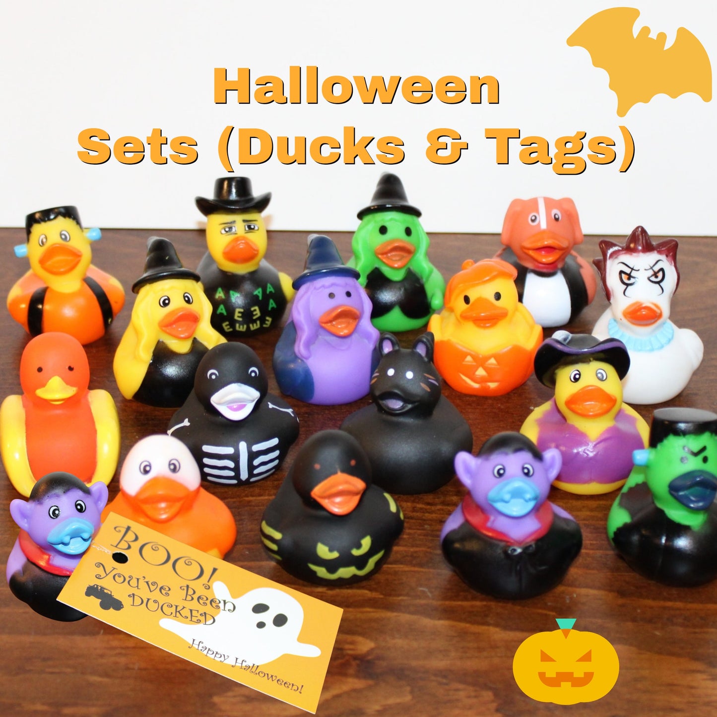 Halloween Duck & Tag Set (24 Ducks)