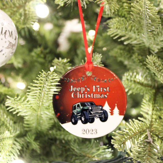 Jeep's First Christmas Ornament