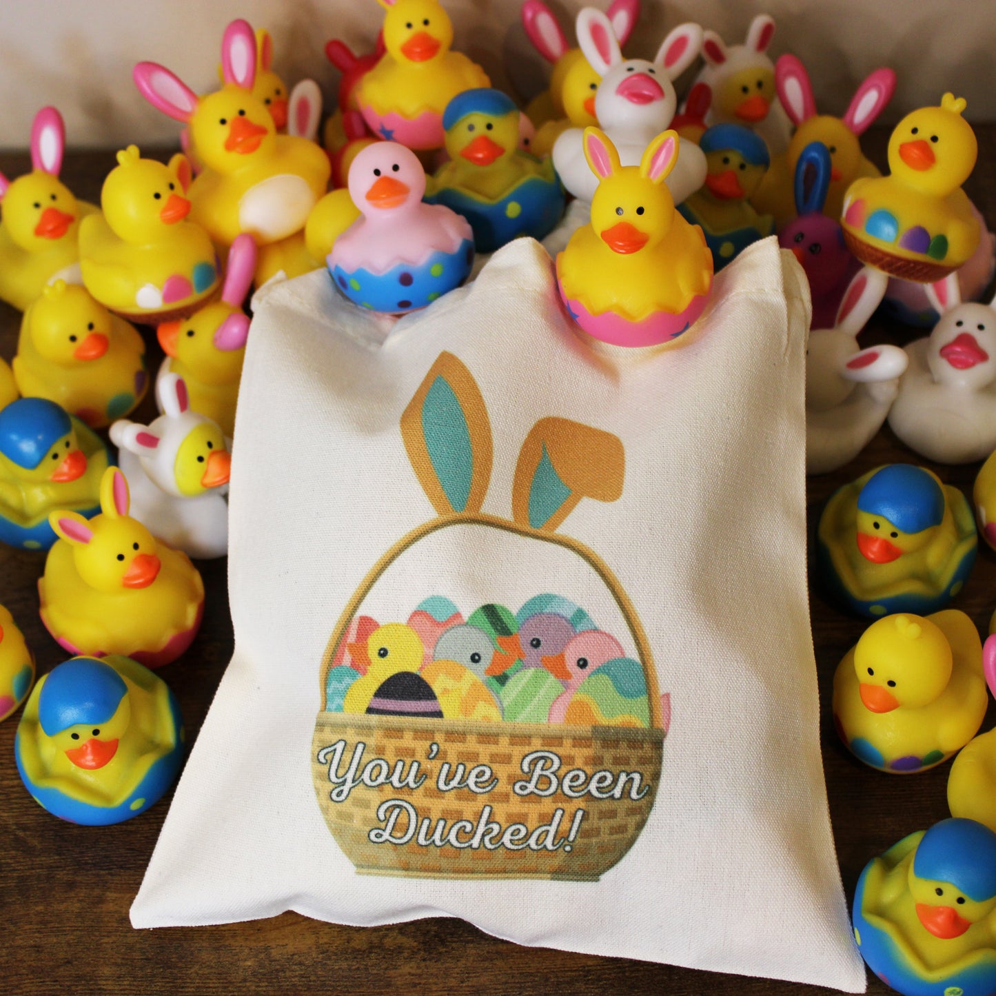 Mini Tote of 9 Easter Ducks