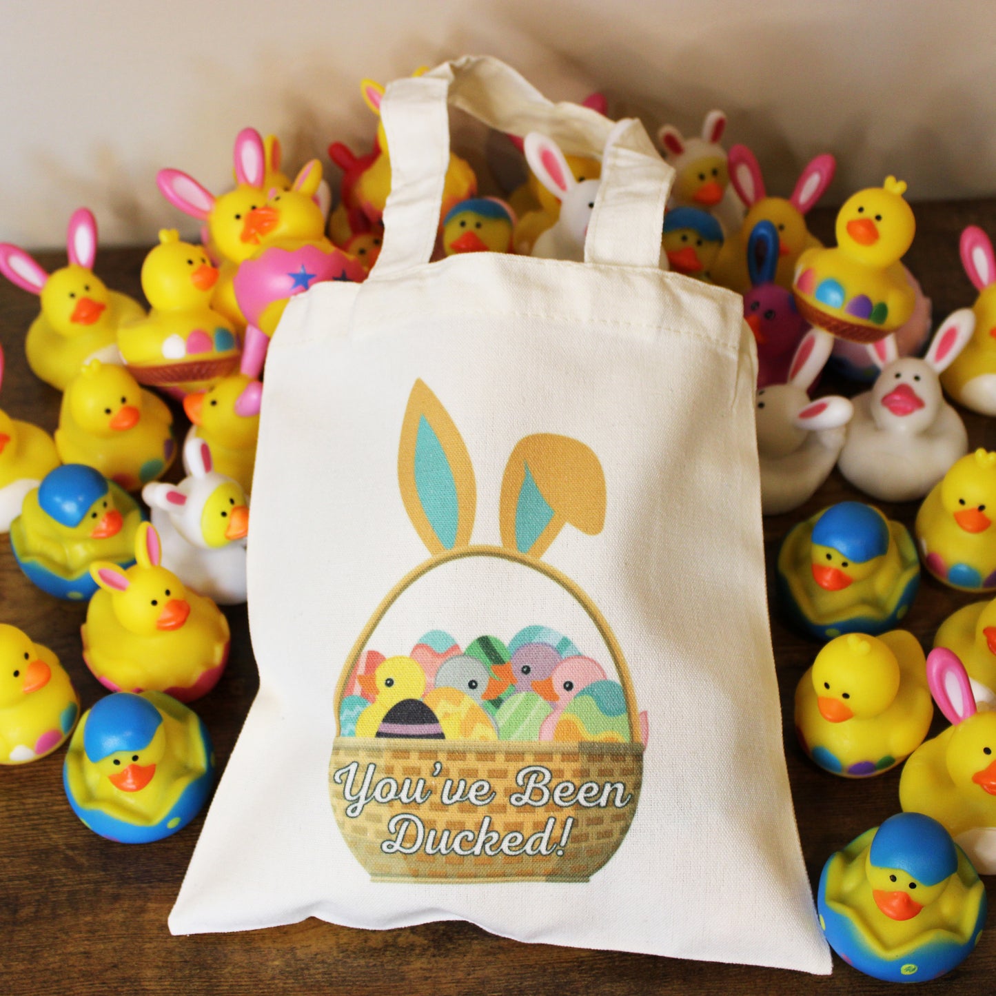 Mini Tote of 9 Easter Ducks