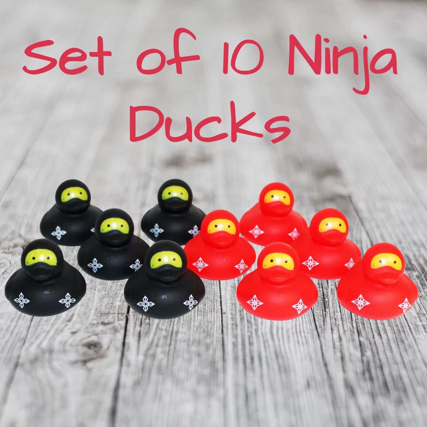 Ninja Rubber Duck Set of 10