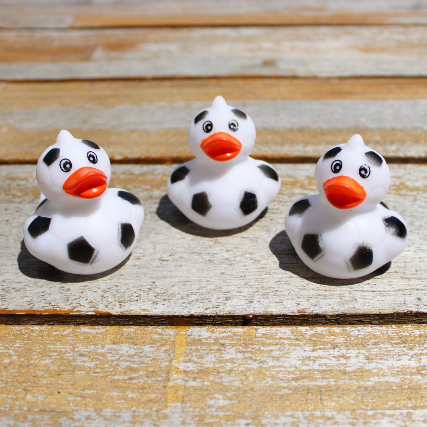 Soccer Ball-Themed Rubber Ducks (Set of 5)