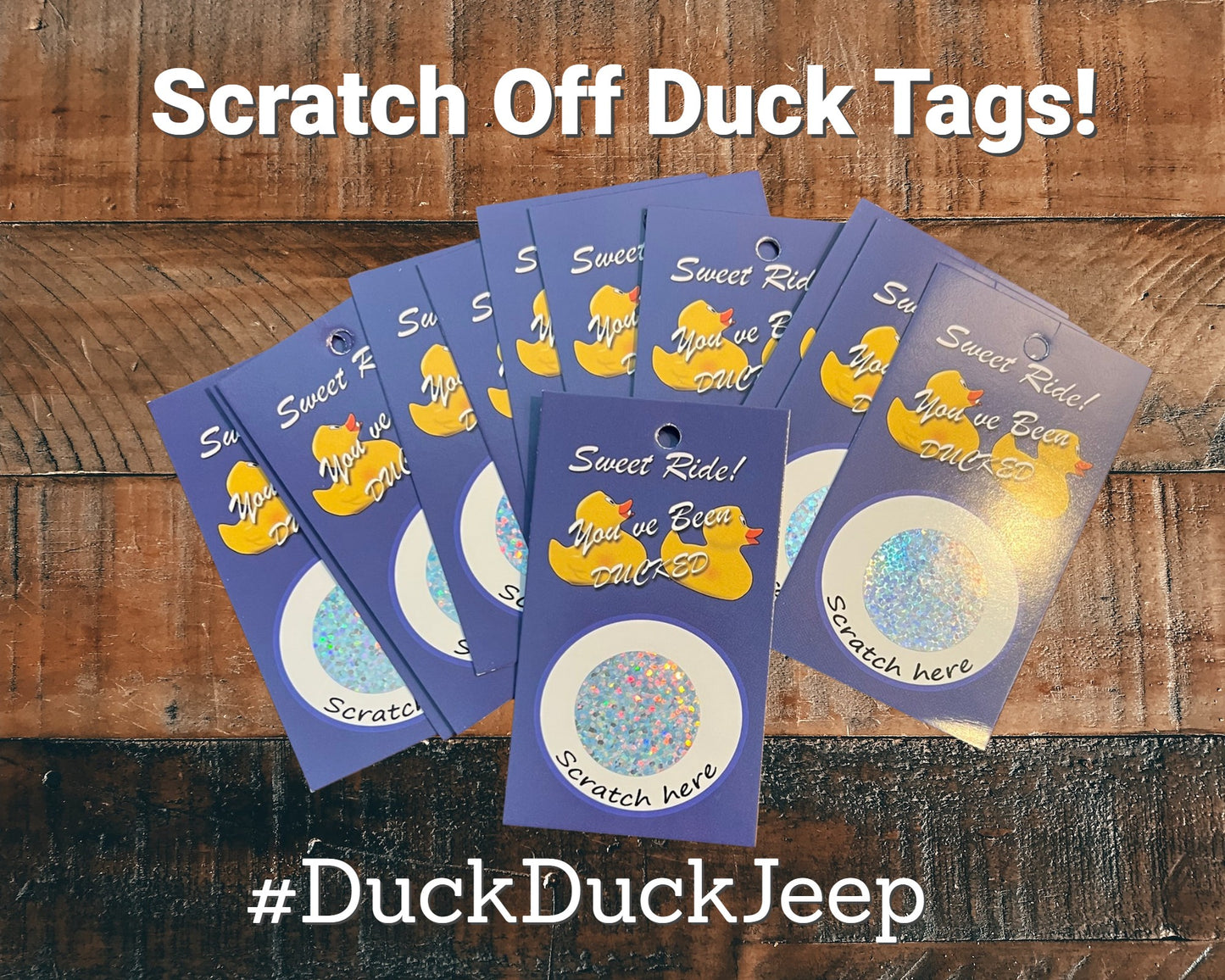 Scratch-Off Tags (25 Pack) for #DuckDuckJeep